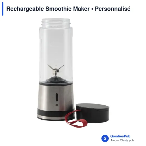 Mixeur rechargeable personnalisable pour smoothies avec logo - Image 3