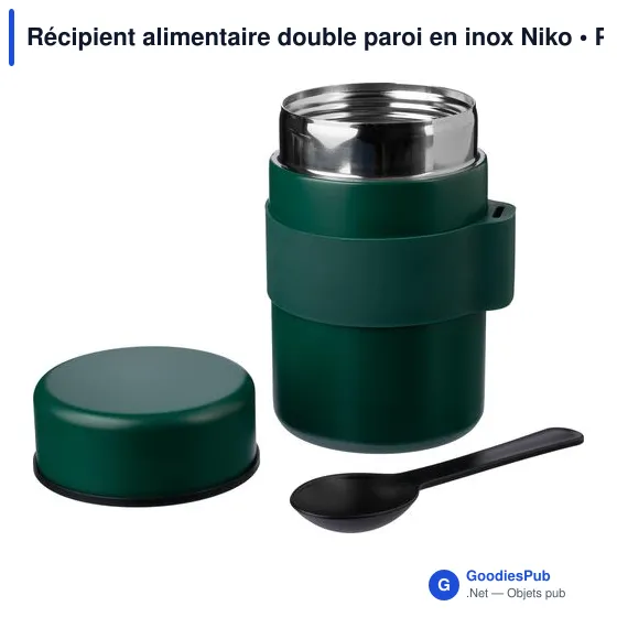 Récipient alimentaire double paroi en inox Niko - Image 4