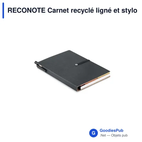 RECONOTE Carnet recyclé ligné et stylo