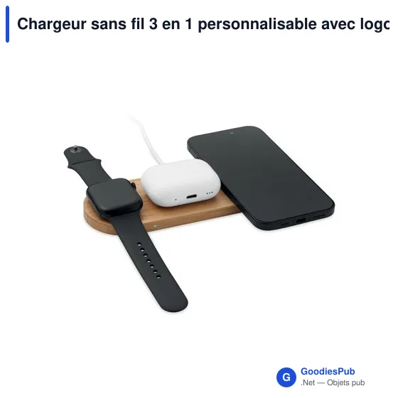 Chargeur sans fil 3 en 1 personnalisable avec logo - RECPAD - Image 7
