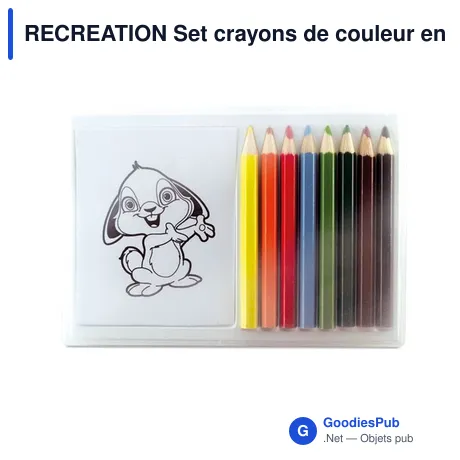RECREATION Set crayons de couleur en bois
