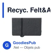 Housse pour ordinateur portable personnalisable avec logo - Recyc. Felt&Apple - Miniature 1