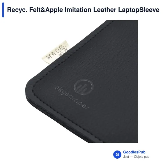 Housse pour ordinateur portable personnalisable avec logo - Recyc. Felt&Apple - Image 3