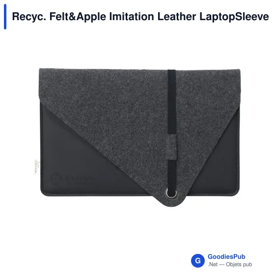 Housse pour ordinateur portable personnalisable avec logo - Recyc. Felt&Apple - Image 5