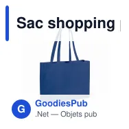 Sac shopping personnalisable en coton recyclé à soufflet 49x14x37 cm avec logo - Large - Miniature 2