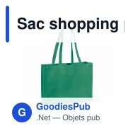 Sac shopping personnalisable en coton recyclé à soufflet 49x14x37 cm avec logo - Large - Miniature 3