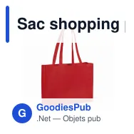Sac shopping personnalisable en coton recyclé à soufflet 49x14x37 cm avec logo - Large - Miniature 5