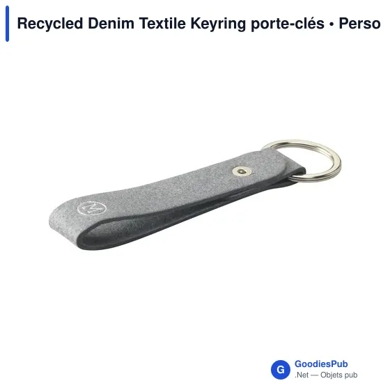 Porte-clés en textile recyclé personnalisable avec logo - MADE out of - Image 2