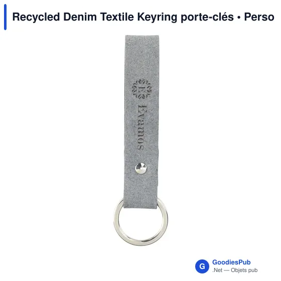 Porte-clés en textile recyclé personnalisable avec logo - MADE out of - Image 3