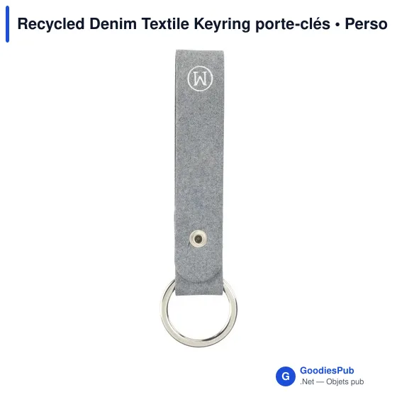 Porte-clés en textile recyclé personnalisable avec logo - MADE out of - Image 4