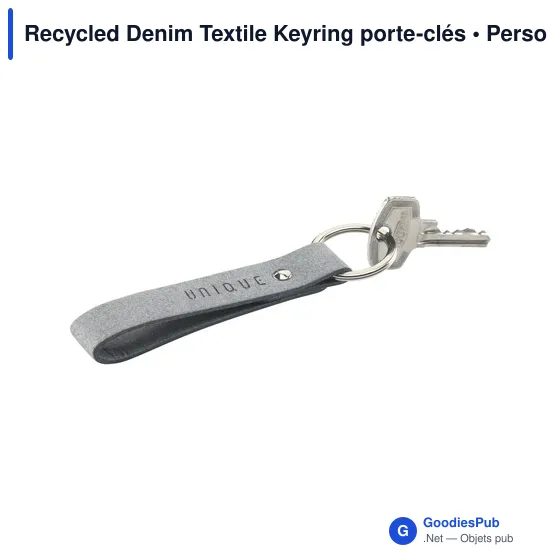 Porte-clés en textile recyclé personnalisable avec logo - MADE out of - Image 5