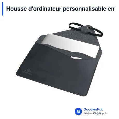 Housse d'ordinateur personnalisable en feutre recyclé avec logo