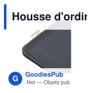 Housse d'ordinateur personnalisable en feutre recyclé avec logo - Miniature 2
