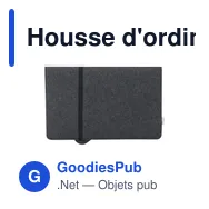 Housse d'ordinateur personnalisable en feutre recyclé avec logo - Miniature 4