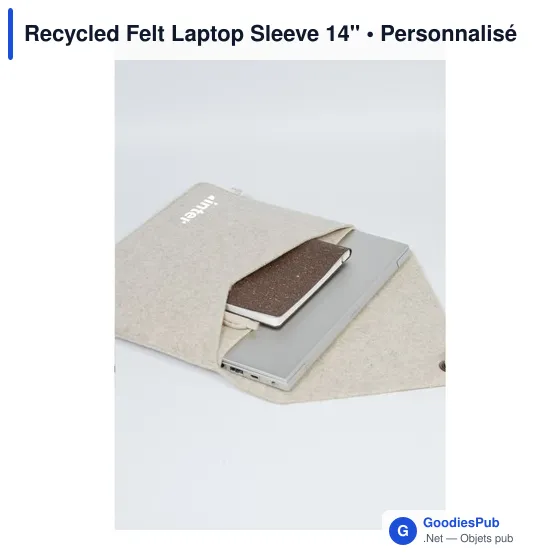 Recycled Felt Laptop Sleeve 14" - Image 2