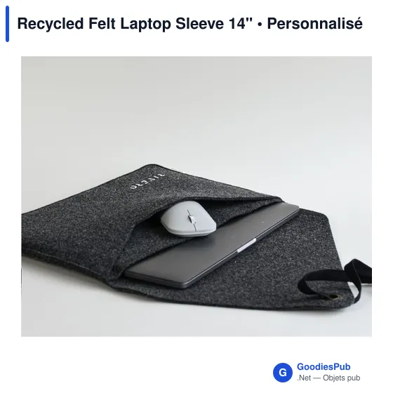 Recycled Felt Laptop Sleeve 14" - Image 11