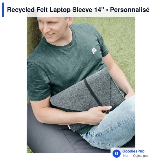 Recycled Felt Laptop Sleeve 14" - Image 12