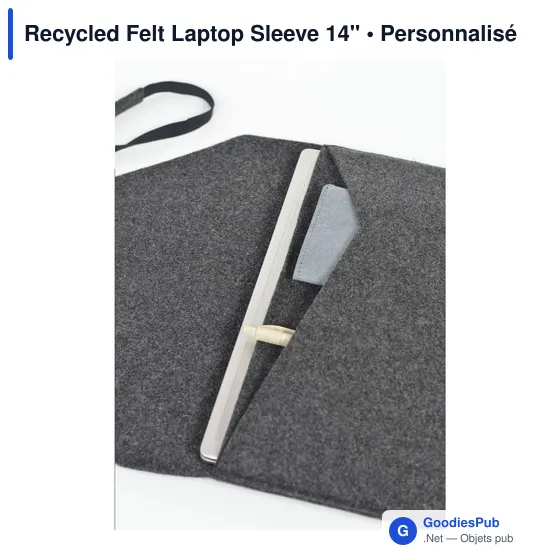 Recycled Felt Laptop Sleeve 14" - Image 14