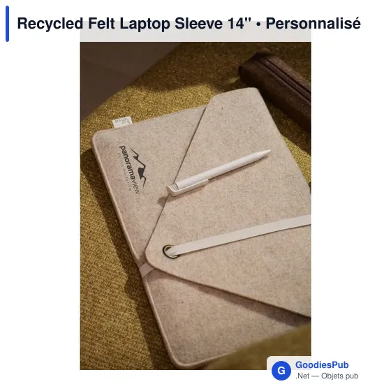 Recycled Felt Laptop Sleeve 14" - Image 3