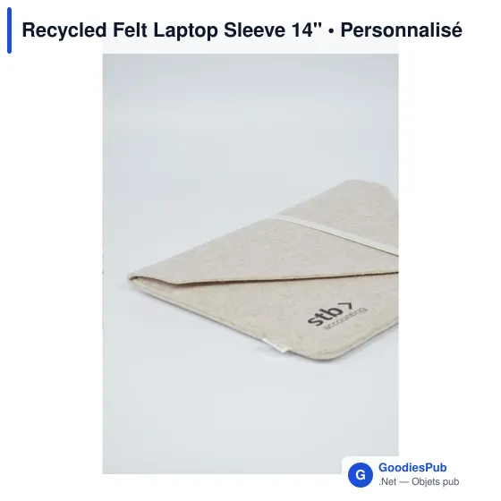 Recycled Felt Laptop Sleeve 14" - Image 4