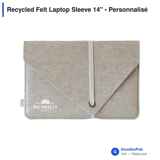 Recycled Felt Laptop Sleeve 14" - Image 6