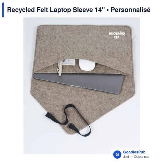 Recycled Felt Laptop Sleeve 14" - Image 7