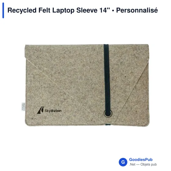 Recycled Felt Laptop Sleeve 14" - Image 8