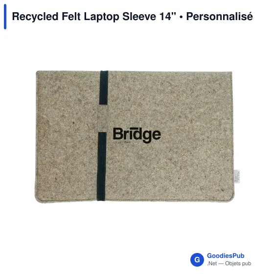 Recycled Felt Laptop Sleeve 14" - Image 9