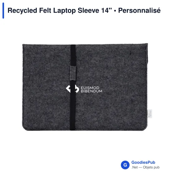 Recycled Felt Laptop Sleeve 14" - Image 10