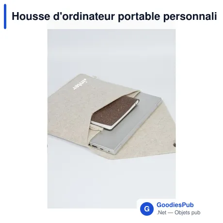 Housse d'ordinateur portable personnalisable en feutre recyclé - MADE out ofavec logo