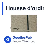 Housse d'ordinateur portable personnalisable en feutre recyclé - MADE out ofavec logo - Miniature 9