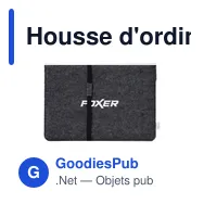 Housse d'ordinateur portable personnalisable en feutre recyclé - MADE out ofavec logo - Miniature 10
