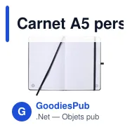 Carnet A5 personnalisable en PU recyclé avec logo - Miniature 11