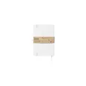 Variante blanc - Carnet A5 personnalisable en PU recyclé avec logo