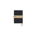 Variante noir - Carnet A5 personnalisable en PU recyclé avec logo