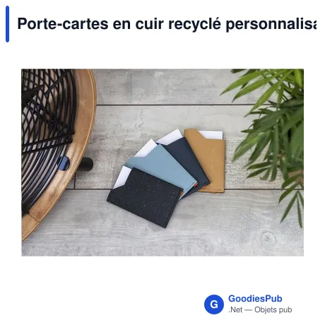 Porte-cartes en cuir recyclé personnalisable avec logo - MADE out of