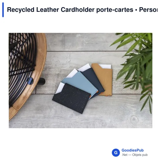 Porte-cartes en cuir recyclé personnalisable avec logo - MADE out of - Image 1