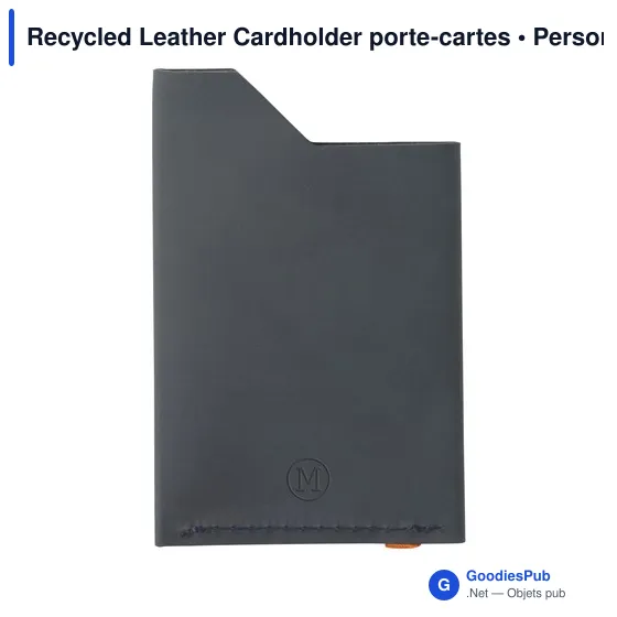 Porte-cartes en cuir recyclé personnalisable avec logo - MADE out of - Image 2