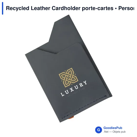 Porte-cartes en cuir recyclé personnalisable avec logo - MADE out of - Image 3