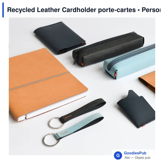 Porte-cartes en cuir recyclé personnalisable avec logo - MADE out of - Image 4
