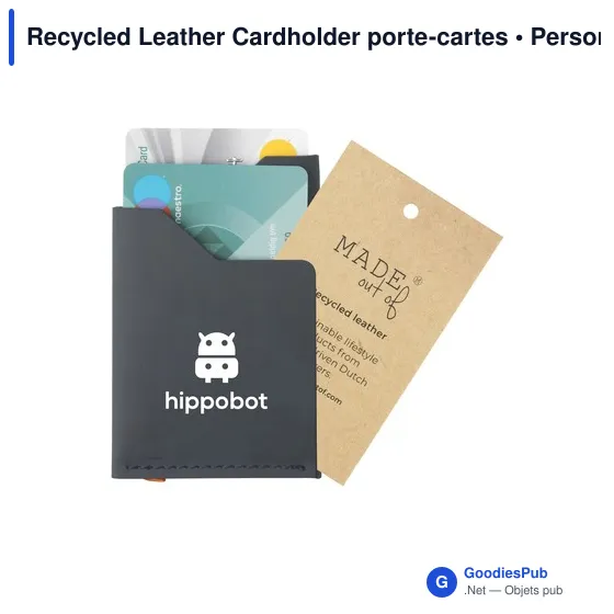 Porte-cartes en cuir recyclé personnalisable avec logo - MADE out of - Image 5