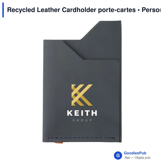 Porte-cartes en cuir recyclé personnalisable avec logo - MADE out of - Image 6