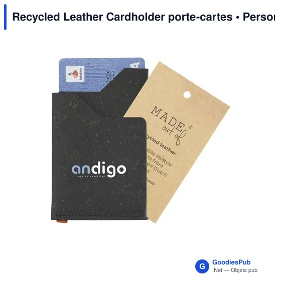 Porte-cartes en cuir recyclé personnalisable avec logo - MADE out of - Image 9