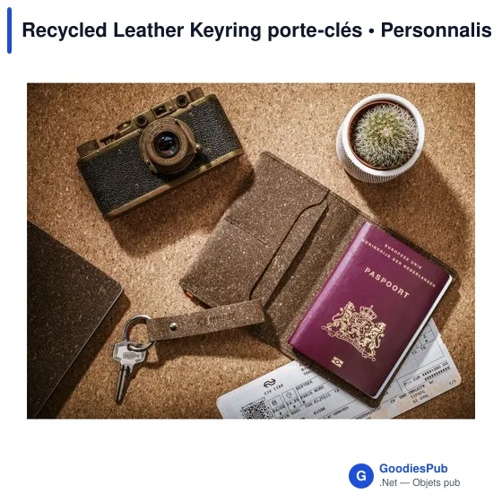Porte-clés en cuir recyclé personnalisable avec logo - MADE out of - Image 11