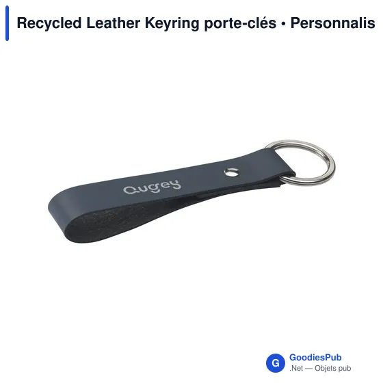 Porte-clés en cuir recyclé personnalisable avec logo - MADE out of - Image 9