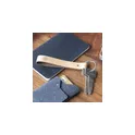 Variante taupe - Porte-clés en cuir recyclé personnalisable avec logo - MADE out of