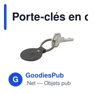Porte-clés en cuir recyclé personnalisable avec logo - Recycled Leather Keyring Round - Miniature 4
