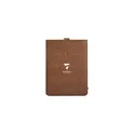 Variante marron - Housse pour ordinateur portable personnalisable en cuir recyclé - MADE outavec logo