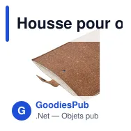 Housse pour ordinateur portable 16" personnalisable en cuir recycléavec logo - Miniature 1