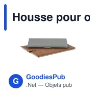 Housse pour ordinateur portable 16" personnalisable en cuir recycléavec logo - Miniature 2
